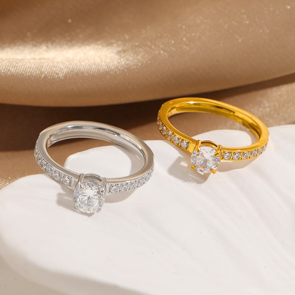 Frauen Timeless Brilliant Cut Verlobungsring Shop Nory