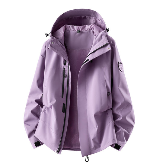 Damen technische dreilagige Softshell-Regenjacke mit getapten Nähten und Multifunktions-Taschen Shop Nory