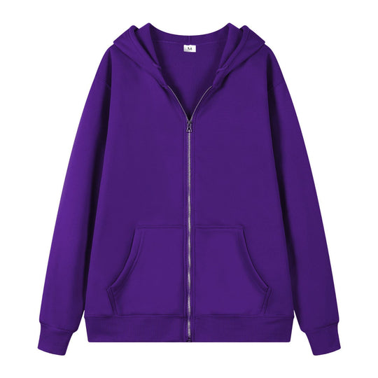 Damen Oversized Kapuzenjacke mit Reißverschluss