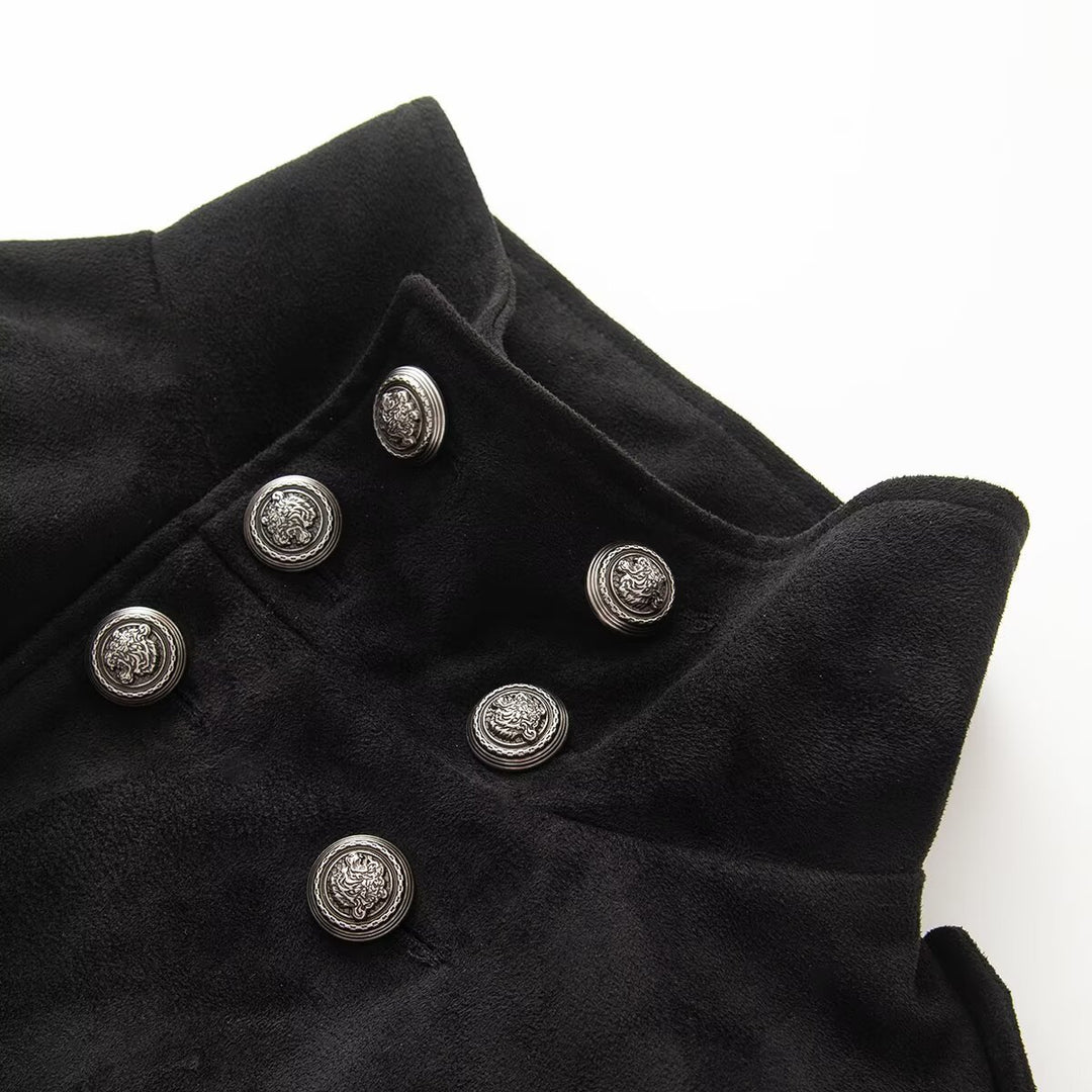 Damen Kurze uniforminspirierte Jacke mit hohem Stehkragen, Doppelknopfreihe und Ziermanschetten Shop Nory