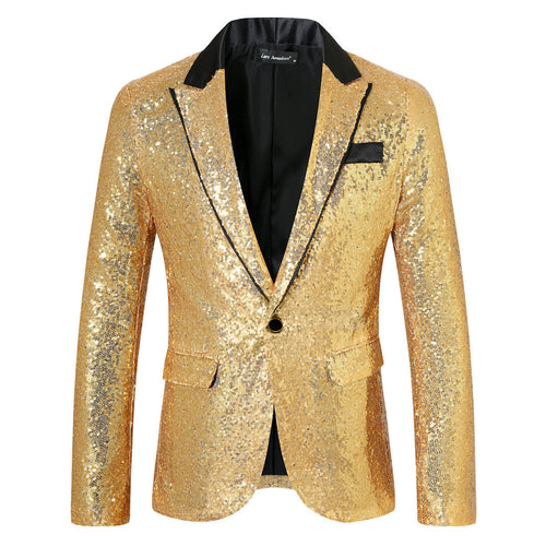Herren Glamouröser Paillettenblazer