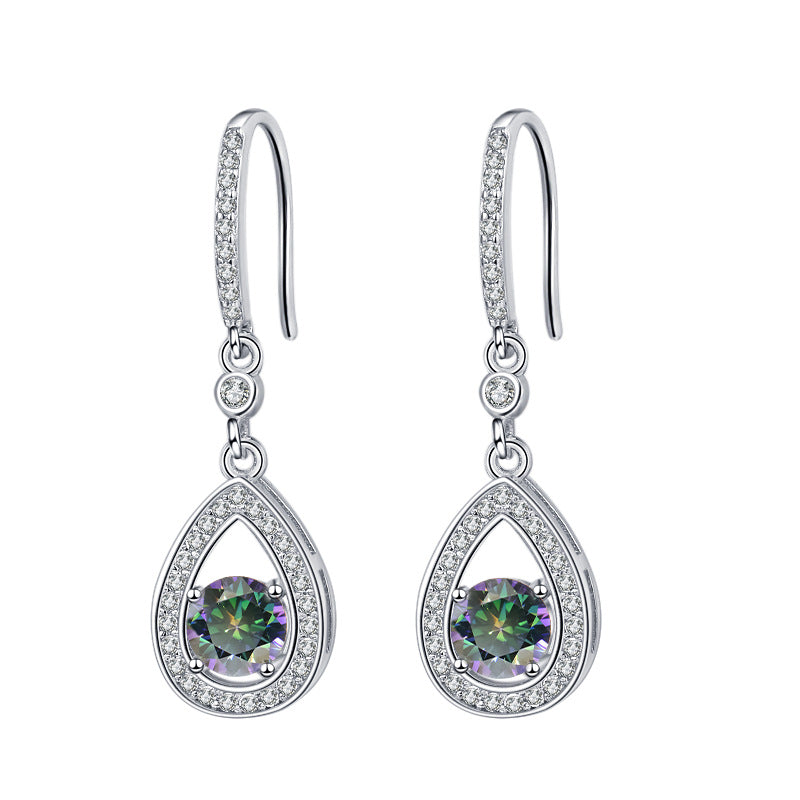 Damen Tropfenohrringe mit funkelnden Zirkoniasteinen und eleganter Fassung Shop Nory