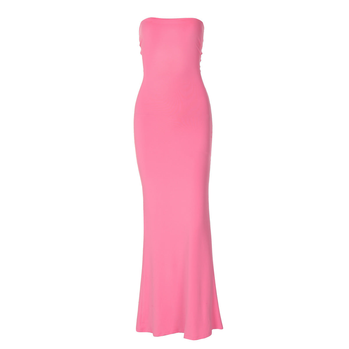 Damen Figurbetontes Maxikleid ohne Träger