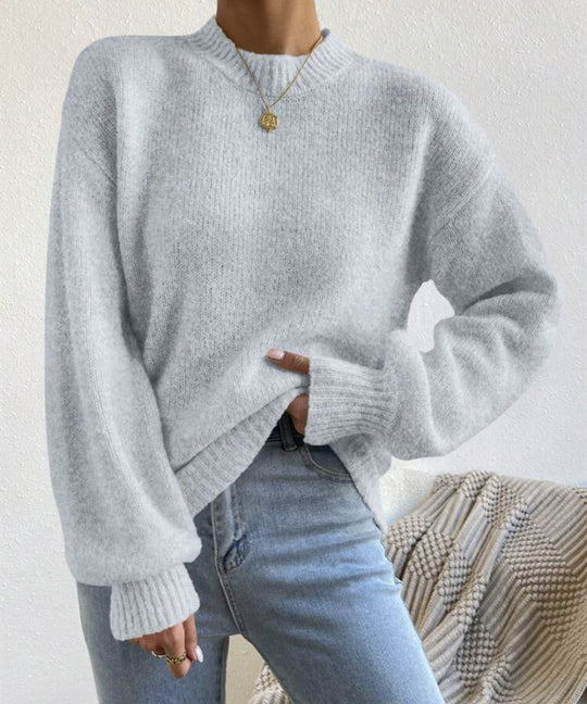 Damen Oversize Feinstrickpullover mit angedeutetem Mohair‑Effekt und verlängerten Rippbündchen Shop Nory