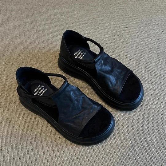 Damen bequeme Sandalen mit elastischem Riemen und komfortablem Fußbett