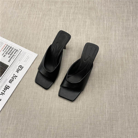Damen elegante Mules mit geschwungenem Design