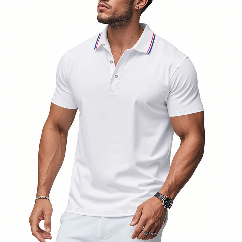 Herren Poloshirt mit modernem Kragen und feuchtigkeitsregulierender Technologie