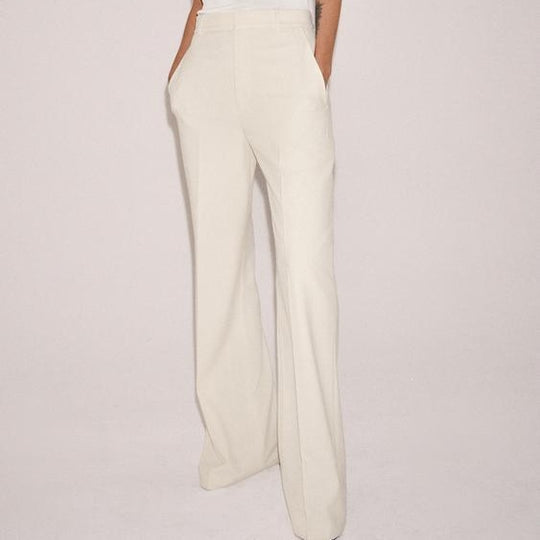 Damen Leicht fallende Highwaist Palazzohose mit weitem Bein und Bügelfalte Shop Nory