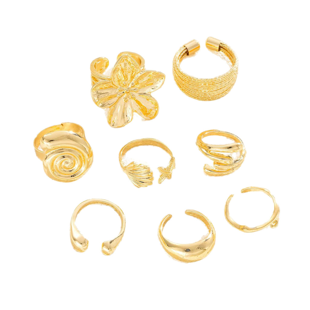 Damen Ring-Set mit kreativen und floralen Designs Shop Nory