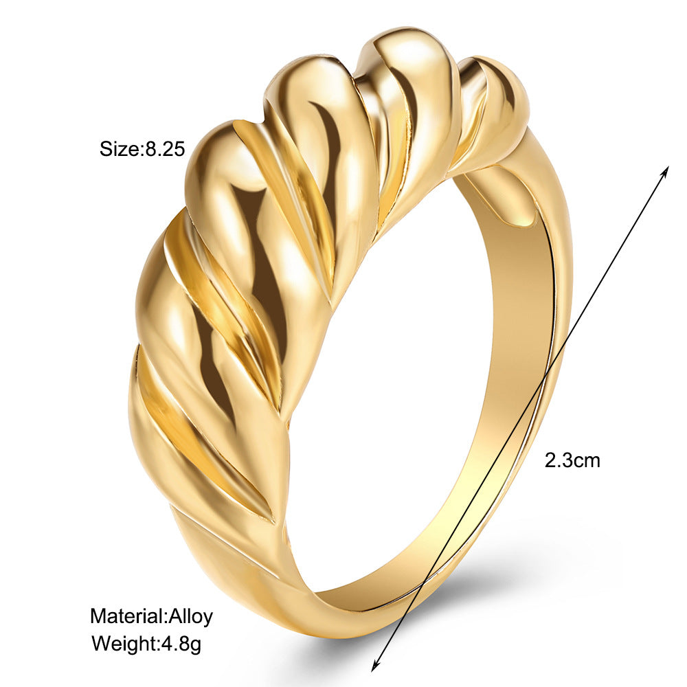 Damen moderner Wellenring aus hochwertigem Material Shop Nory