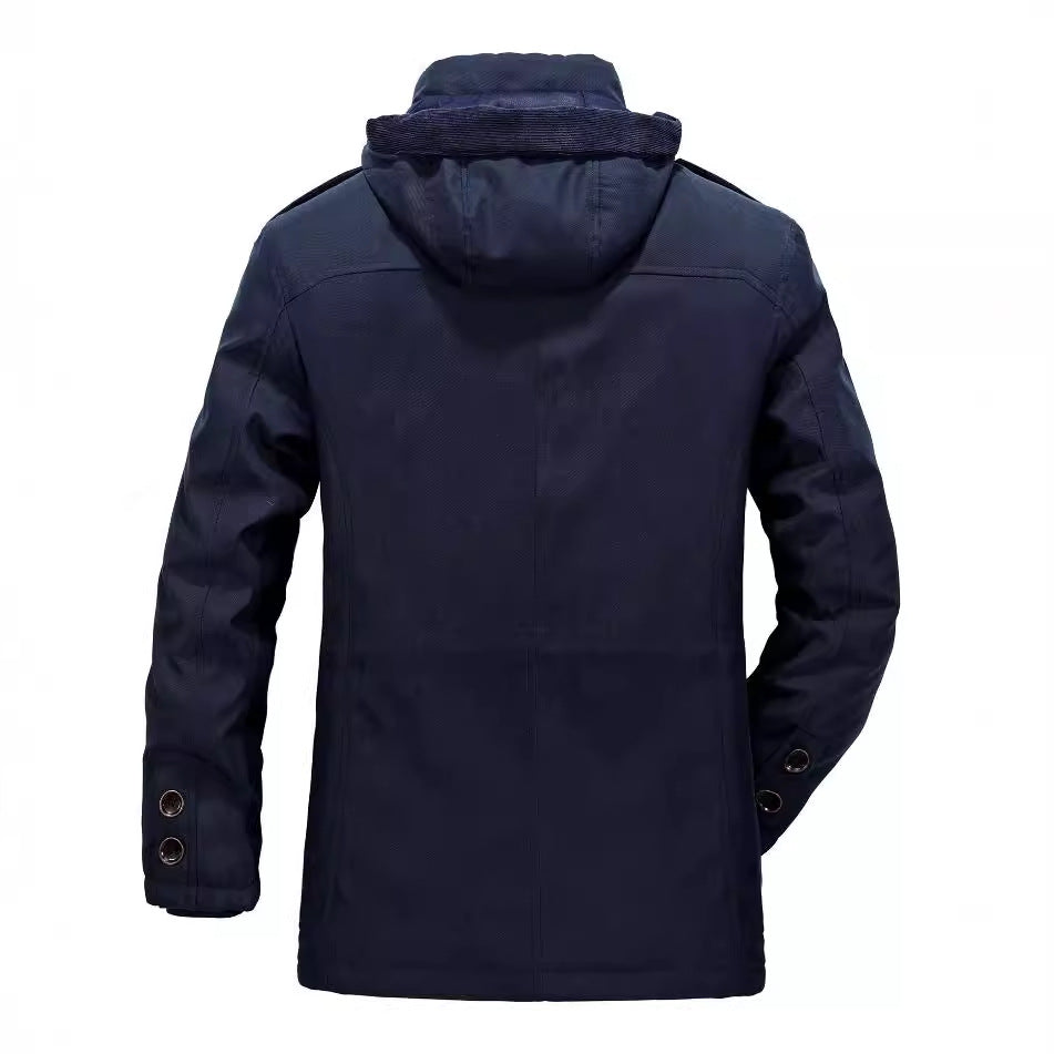 Herren Thermo-Canvas-Parka mit Sherpa-Innenfutter, abnehmbarer Kapuze und Multifunktions-Taschen Shop Nory