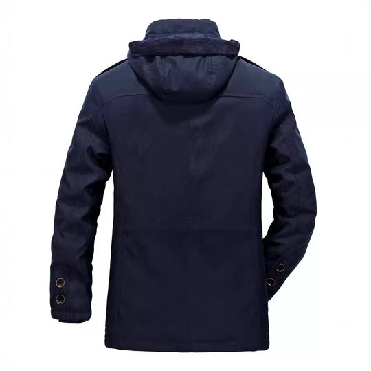 Herren Thermo-Canvas-Parka mit Sherpa-Innenfutter, abnehmbarer Kapuze und Multifunktions-Taschen Shop Nory