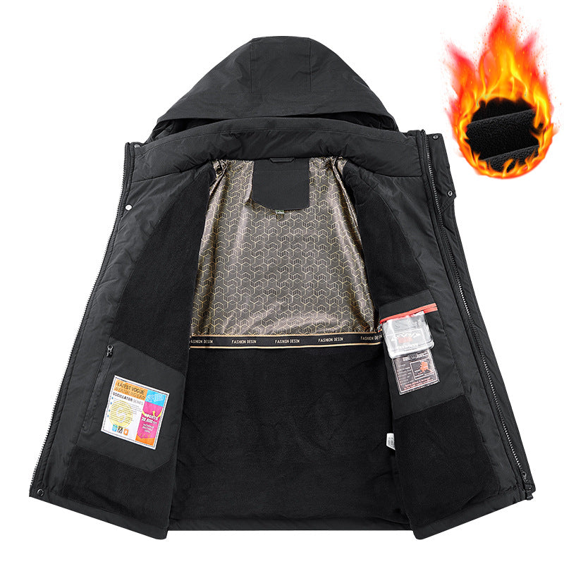 Herren Technischer Thermo-Parka mit Microfleece-Innenfutter und Utility-Taschen Shop Nory