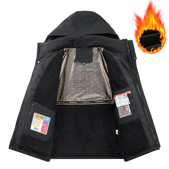 Herren Technischer Thermo-Parka mit Microfleece-Innenfutter und Utility-Taschen Shop Nory