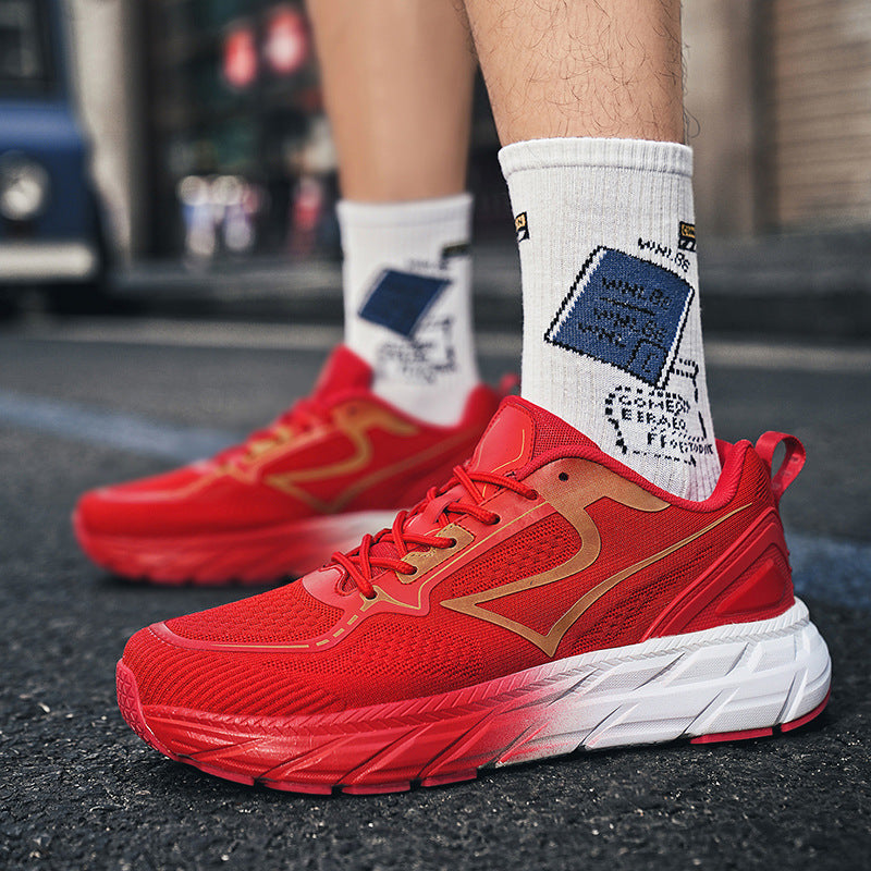 Herren Hochleistungs-Laufschuhe mit atmungsaktivem Mesh-Obermaterial und Stoßdämpfungstechnologie