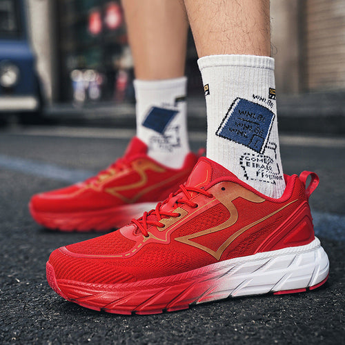 Herren Hochleistungs-Laufschuhe mit atmungsaktivem Mesh-Obermaterial und Stoßdämpfungstechnologie