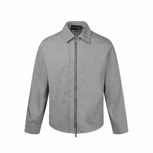 Herren Kurzjacke mit Hemdkragen, Zwei‑Wege‑Reißverschluss und feiner Struktur Shop Nory