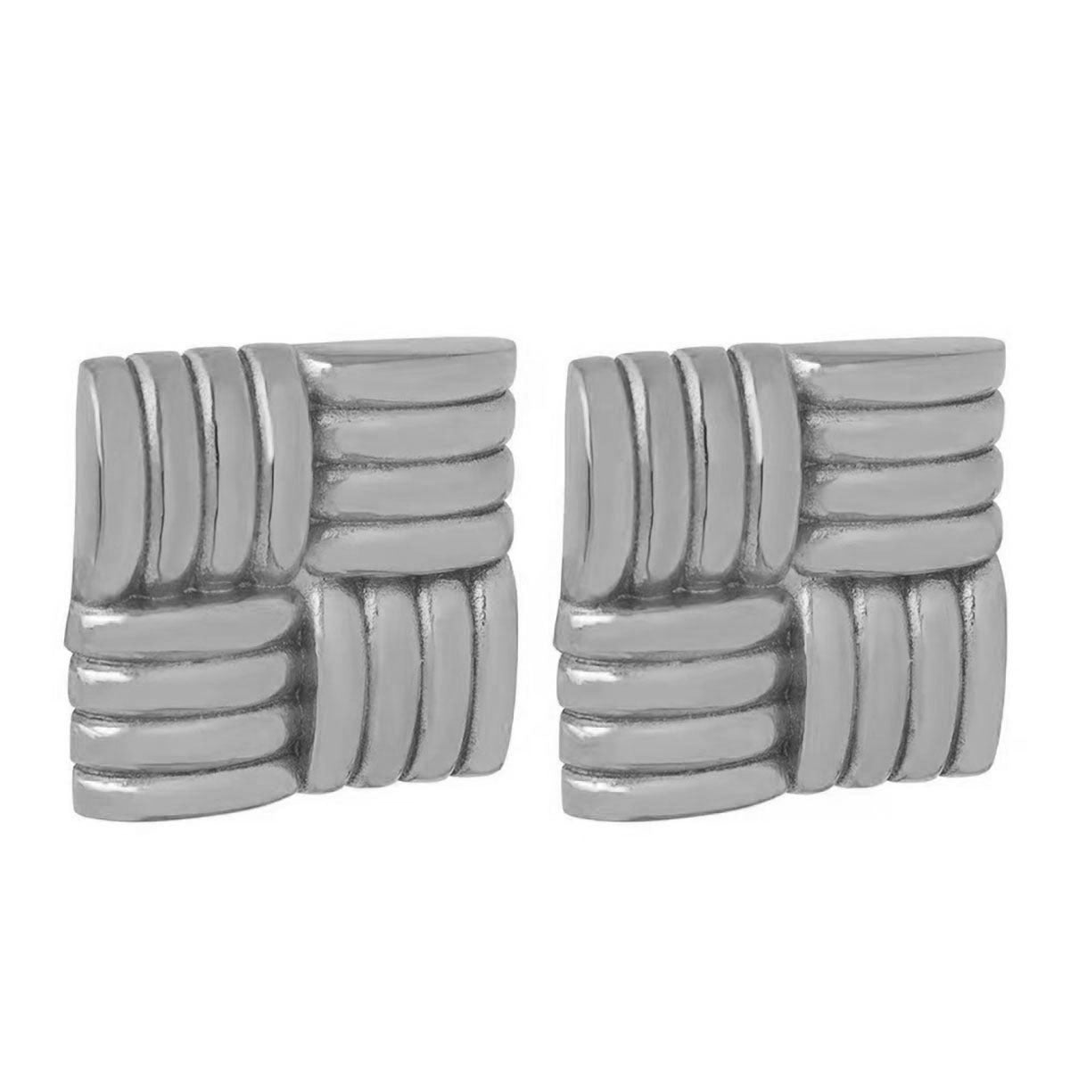 Damen Ohrstecker mit geometrischem Design und eleganter Oberflächenstruktur Shop Nory