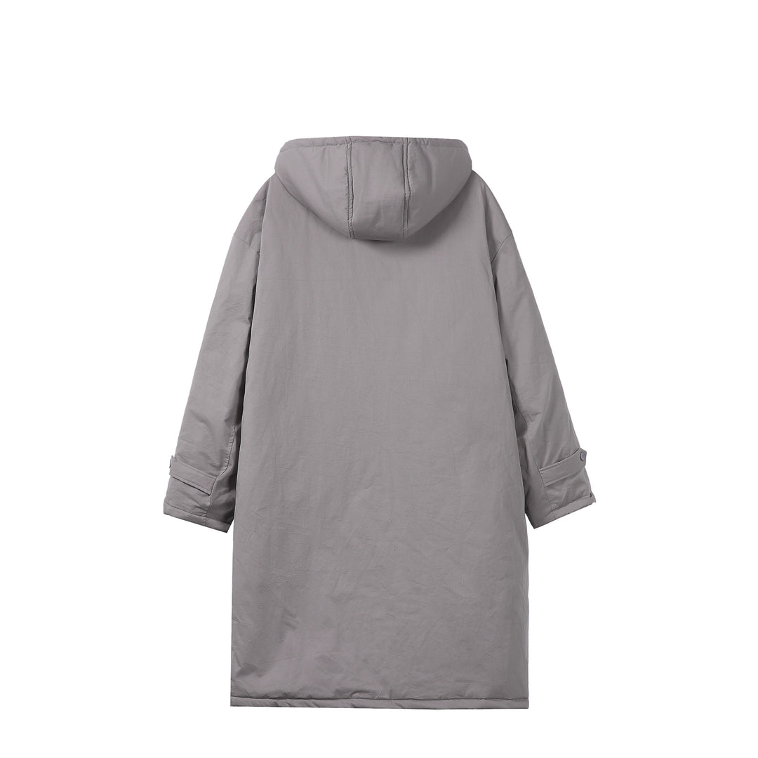 Damen Lange gefütterte Thermo-Parka im Oversize-Schnitt mit verdeckter Front Shop Nory