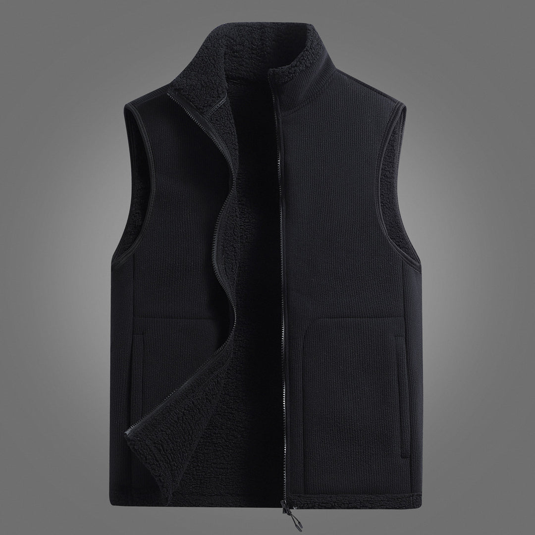 Damen Leichte Sherpa-Lagenweste mit geripptem Außenmaterial hohem Stehkragen und Fronttaschen Shop Nory