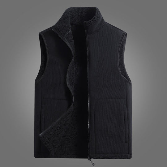 Damen Leichte Sherpa-Lagenweste mit geripptem Außenmaterial hohem Stehkragen und Fronttaschen Shop Nory