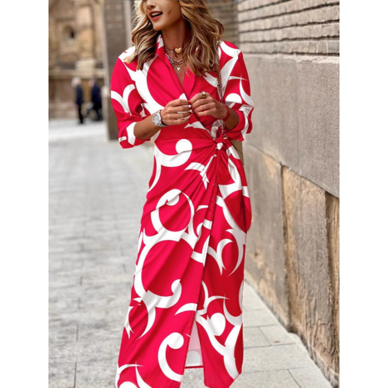 Frauen Elegantes Wrap Kleid Shopnory