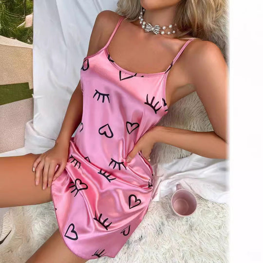 Damen Satin Nachthemd Shopnory