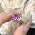Damen Eleganter Ring mit pinkem Edelstein Shop Nory