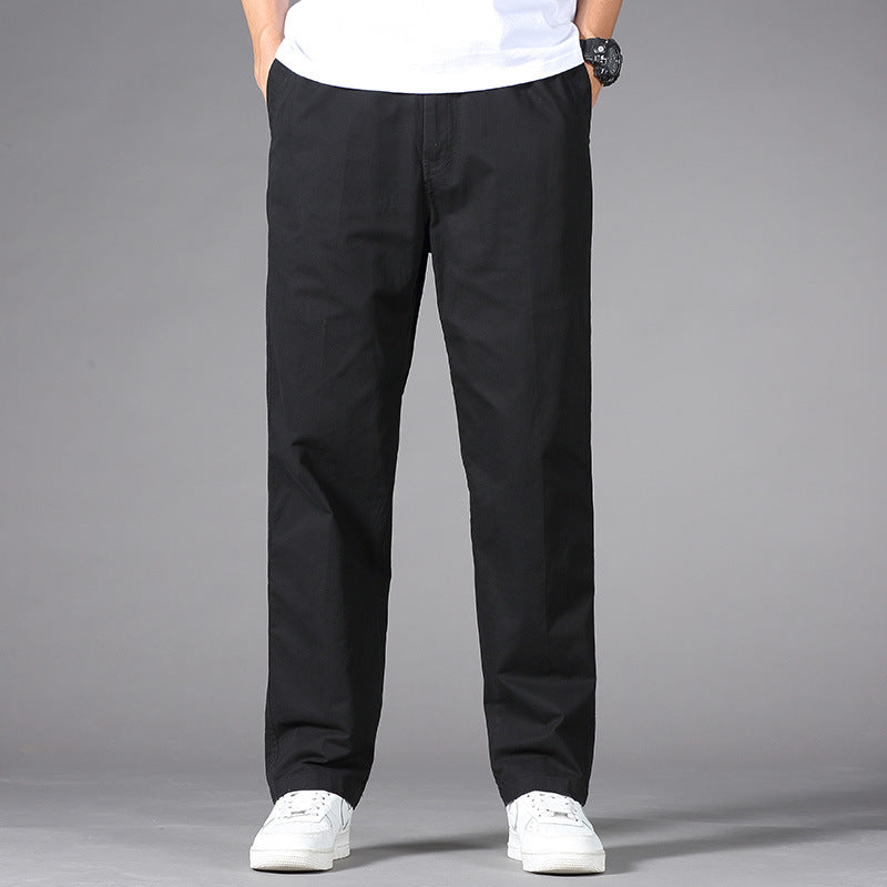 Herren Legere Relaxed-Fit Chinohose aus Baumwollmix mit elastischem Bund Shop Nory