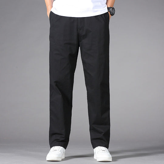 Herren Legere Relaxed-Fit Chinohose aus Baumwollmix mit elastischem Bund Shop Nory