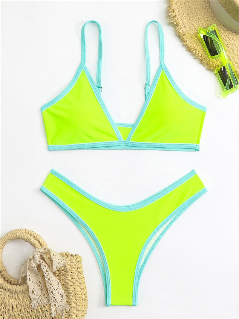 Damen Triangel-Bikini mit eleganter Naht und sportlichem Schnitt