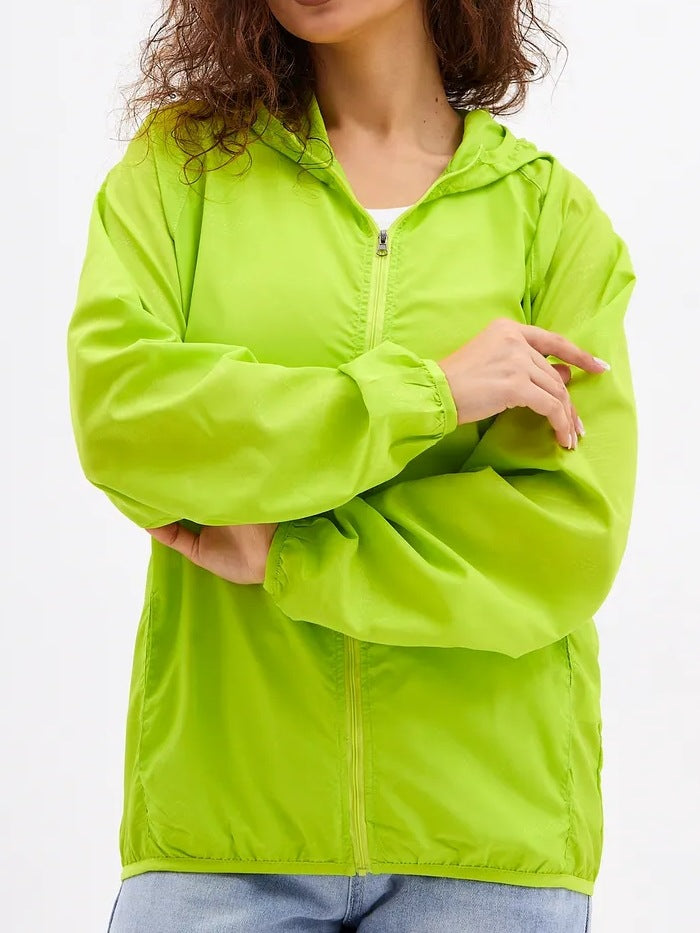 Damen Leichte Sportjacke mit Kapuze