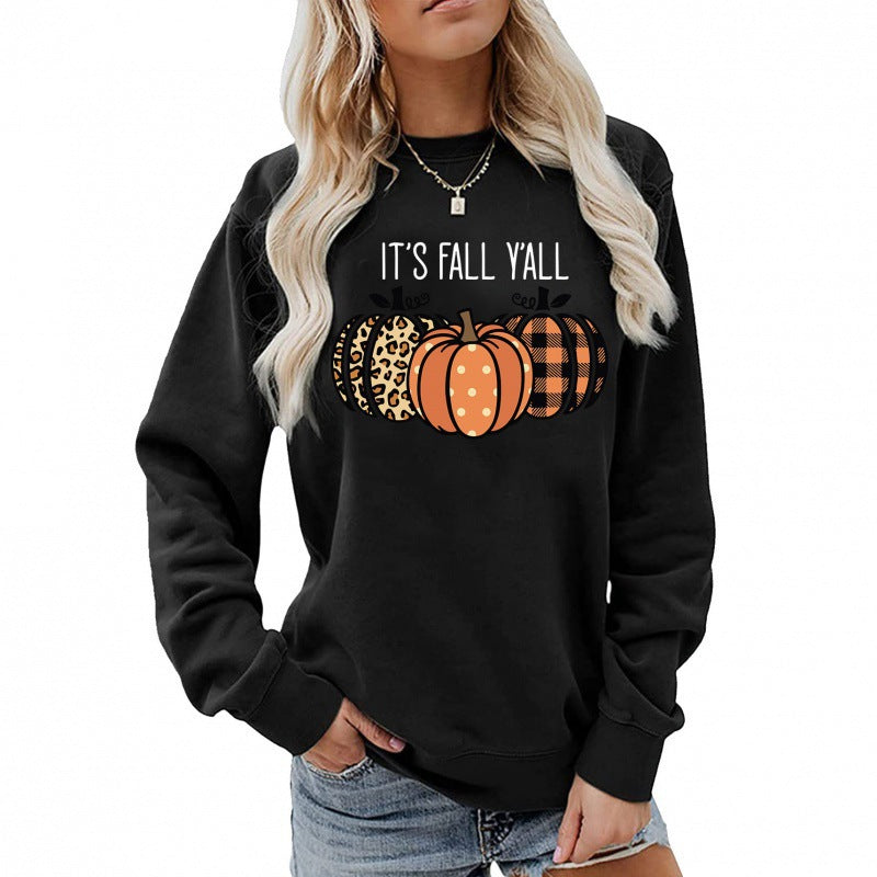 Damen Sweatshirt mit verspieltem Herbstmotiv und bequemer Passform Shopnory