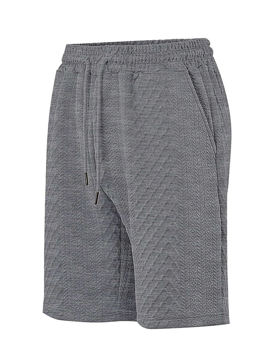Herren nan strukturierte Lounge-Shorts mit Elastikbund Tunnelzug und seitlichen Eingrifftaschen