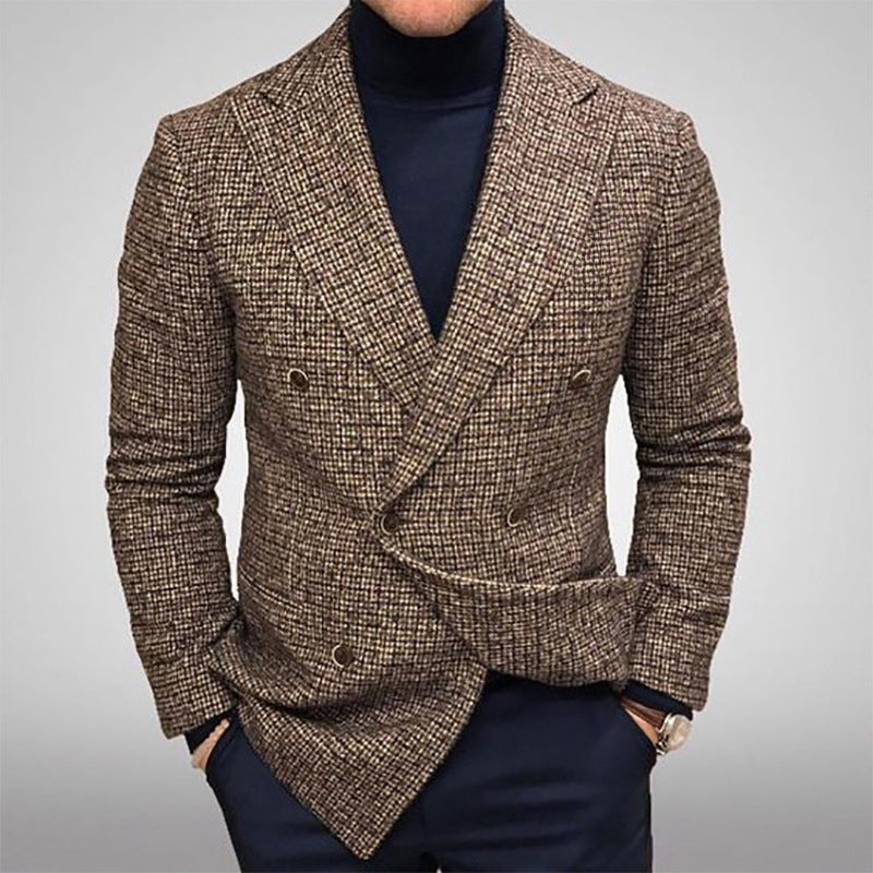 Herren Doppelreihiger Struktur-Blazer mit taillierter Schnittführung Shop Nory
