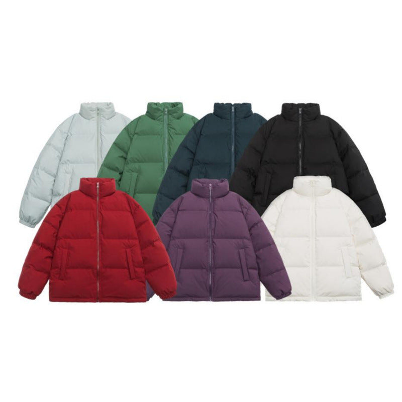 Unisex Oversize Stepp-Winterjacke mit Stehkragen, durchgehendem Reißverschluss und elastischen Bündchen Shop Nory