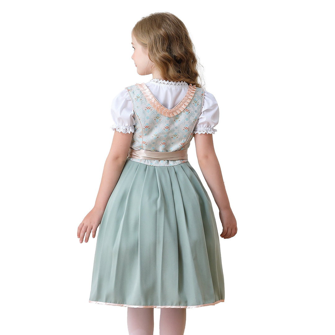 Damen nan elegantes Mädchen Trachtenkleid mit Rüschenkorsett und Spitzenstickerie Shop Nory