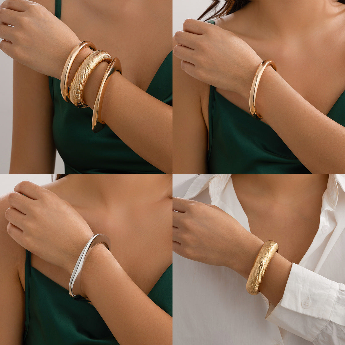 Damen stilvoller Armreif aus hochwertigem Metall mit elegantem Design Shop Nory