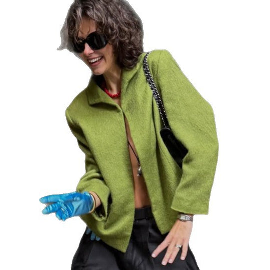 Damen Kurzblazer aus strukturiertem Bouclé mit kastiger Silhouette Shop Nory