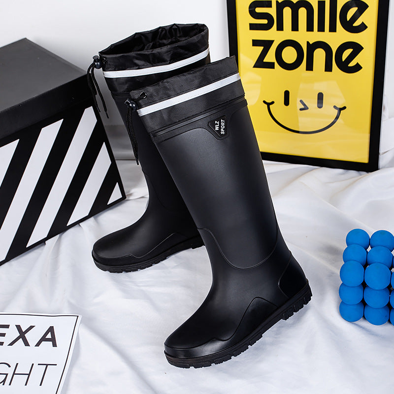 Herren Mittelhohe Wasserdichte Gummistiefel mit kontrastierender Profilsohle Shop Nory