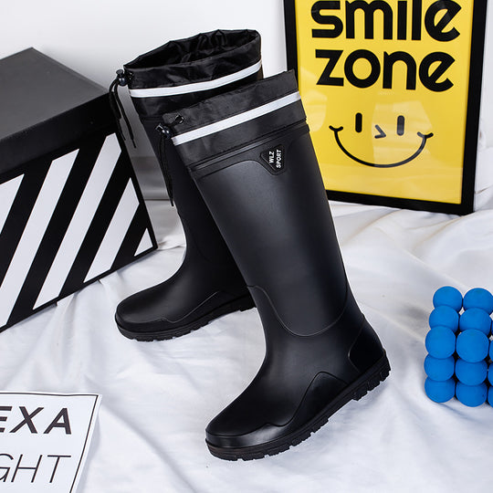 Herren Mittelhohe Wasserdichte Gummistiefel mit kontrastierender Profilsohle Shop Nory