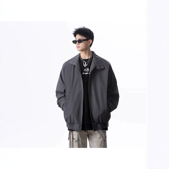 Herren Urbane Utility-Jacke mit hohem Kragen Shop Nory