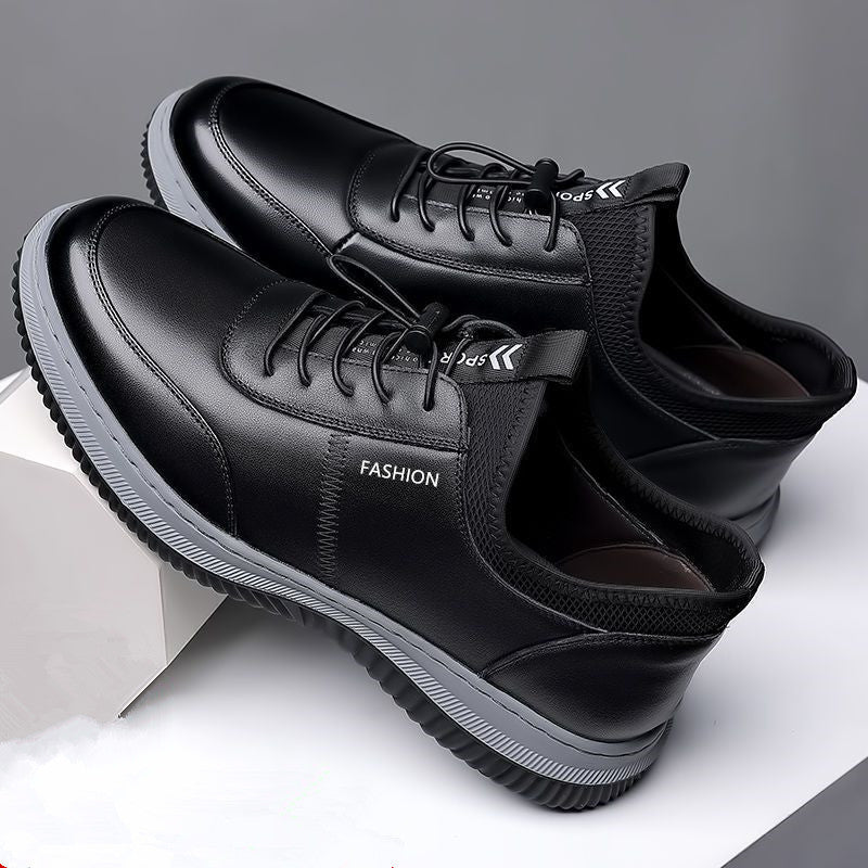 Herren Lederoptik-Sneaker mit stoßdämpfender Komfortsohle und elastischem Einstieg Shop Nory