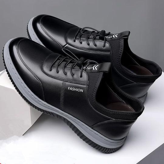 Herren Lederoptik-Sneaker mit stoßdämpfender Komfortsohle und elastischem Einstieg Shop Nory