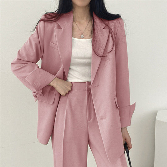 Damen elegantes Blazer-Set mit weitem Schnitt