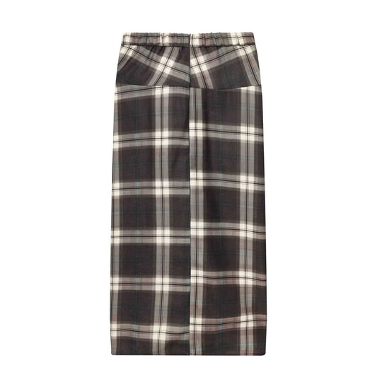 Damen Midirock mit Karomuster und dekorativer Frontdrappierung Shop Nory