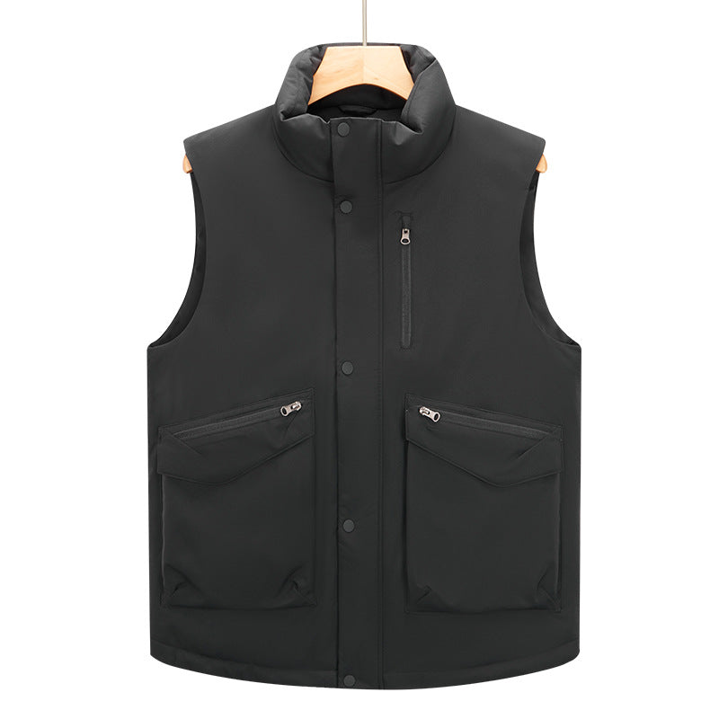 Herren Steppweste mit hohem Stehkragen und multifunktionalen Reißverschlusstaschen Shop Nory