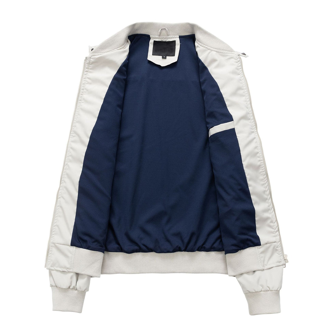 Herren Leichter Nylon-Bomber mit Rippbündchen Stehkragen und atmungsaktivem Meshfutter Shop Nory