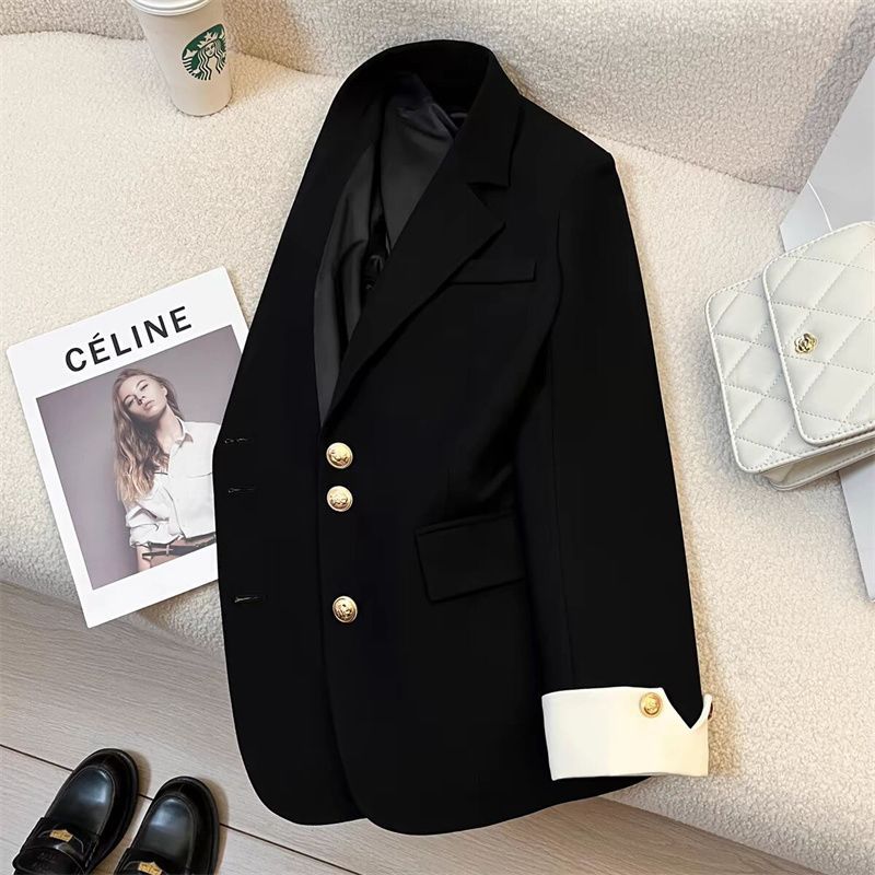 Damen Eleganter Blazer mit goldenen Knöpfen Shop Nory