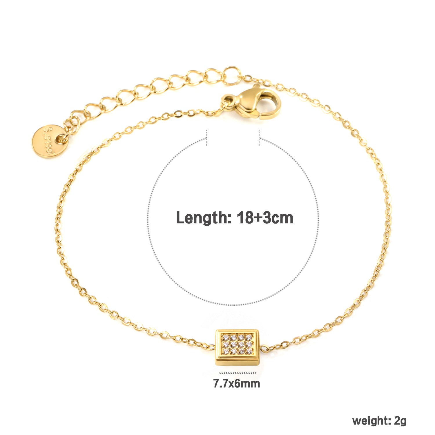 Damen elegant gestaltetes Armband mit funkelndem Hexagon-Anhänger Shop Nory